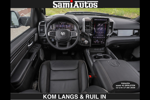 Dodge Ram BOM VOL | HUD | 420PK | LUCHTVERING | PANO | €79950,- excl | PASSAGIERSSCHERM | BOM EN BOM VOL | Comfortabele Dubbele Cabine met Royale 5 Zitplaatsen | DODGE RAM PREMIUM LARAMIE EDITION | Voorraad Nr 2230 - 8765 | De specialist in Amerikaanse pick‑ups in Nederland en Europa.