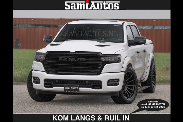 Dodge Ram BOM VOL | HUD | 420PK | LUCHTVERING | PANO | €79950,- excl | PASSAGIERSSCHERM | BOM EN BOM VOL | Comfortabele Dubbele Cabine met Royale 5 Zitplaatsen | DODGE RAM PREMIUM LARAMIE EDITION | Voorraad Nr 2230 - 8765 | De specialist in Amerikaanse pick‑ups in Nederland en Europa.