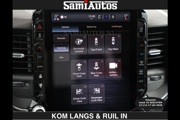 Dodge Ram BOM VOL | HUD | 420PK | LUCHTVERING | PANO | €79950,- excl | PASSAGIERSSCHERM | BOM EN BOM VOL | Comfortabele Dubbele Cabine met Royale 5 Zitplaatsen | DODGE RAM PREMIUM LARAMIE EDITION | Voorraad Nr 2230 - 8765 | De specialist in Amerikaanse pick‑ups in Nederland en Europa.