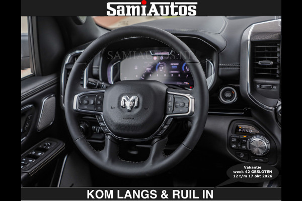 Dodge Ram BOM VOL | HUD | 420PK | LUCHTVERING | PANO | €79950,- excl | PASSAGIERSSCHERM | BOM EN BOM VOL | Comfortabele Dubbele Cabine met Royale 5 Zitplaatsen | DODGE RAM PREMIUM LARAMIE EDITION | Voorraad Nr 2230 - 8765 | De specialist in Amerikaanse pick‑ups in Nederland en Europa.