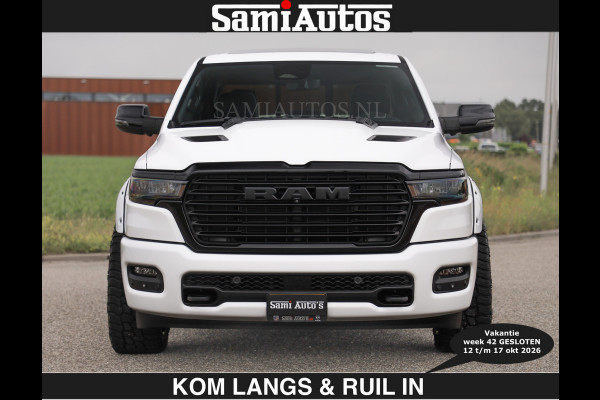 Dodge Ram BOM VOL | HUD | 420PK | LUCHTVERING | PANO | €79950,- excl | PASSAGIERSSCHERM | BOM EN BOM VOL | Comfortabele Dubbele Cabine met Royale 5 Zitplaatsen | DODGE RAM PREMIUM LARAMIE EDITION | Voorraad Nr 2230 - 8765 | De specialist in Amerikaanse pick‑ups in Nederland en Europa.