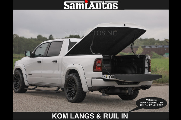 Dodge Ram BOM VOL | HUD | 420PK | LUCHTVERING | PANO | €79950,- excl | PASSAGIERSSCHERM | BOM EN BOM VOL | Comfortabele Dubbele Cabine met Royale 5 Zitplaatsen | DODGE RAM PREMIUM LARAMIE EDITION | Voorraad Nr 2230 - 8765 | De specialist in Amerikaanse pick‑ups in Nederland en Europa.