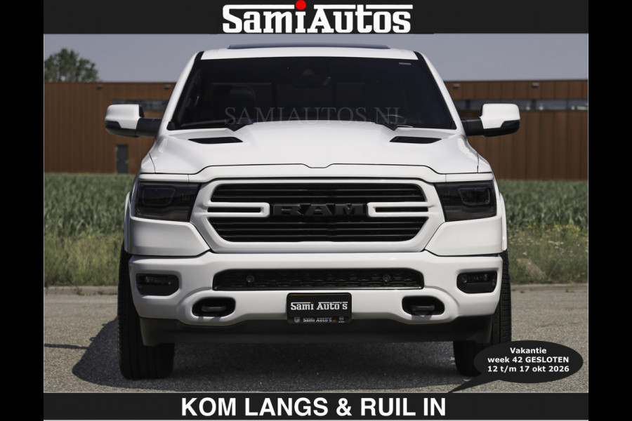 Dodge Ram SPORT V8 5.7 402PK | €69950,- excl | Krachtige Hemi | Panorama Dak | 12' Scherm Comfortabele Dubbele Cabine met Royale 5 Zitplaatsen | NIEUW EN BPM vrij | Nu Leverbaar uit Voorraad | Nr 2529 - 1277 | De specialist in Amerikaanse pick‑ups in Nederland en Europa.