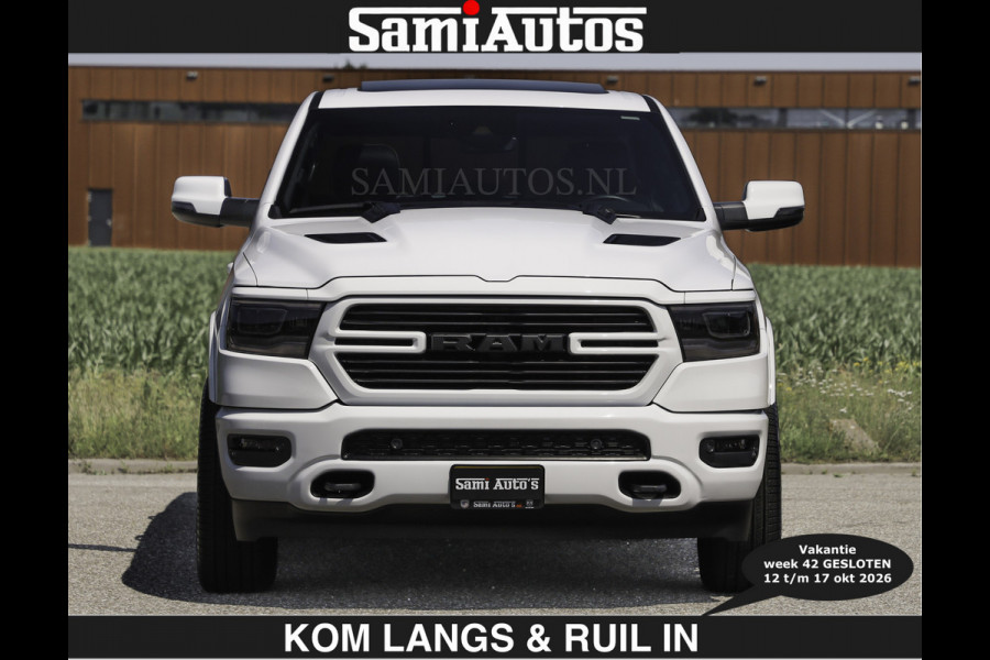 Dodge Ram SPORT V8 5.7 402PK | €69950,- excl | Krachtige Hemi | Panorama Dak | 12' Scherm Comfortabele Dubbele Cabine met Royale 5 Zitplaatsen | NIEUW EN BPM vrij | Nu Leverbaar uit Voorraad | Nr 2529 - 1277 | De specialist in Amerikaanse pick‑ups in Nederland en Europa.
