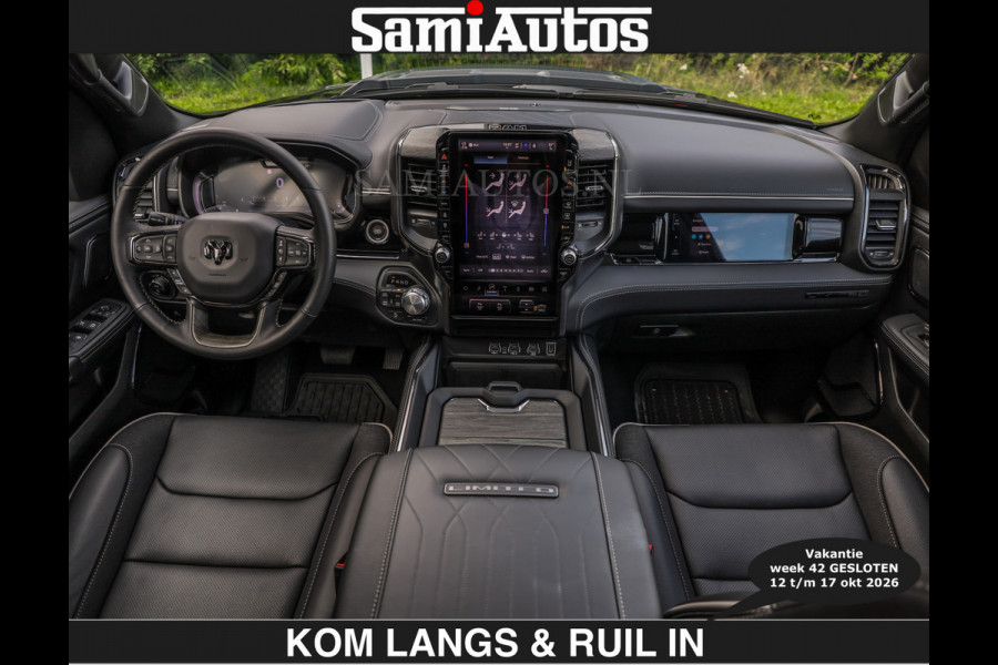 Dodge Ram Limited 540 PK | HUD | €84950,- excl | LUCHTVERING | MASSAGE | PASSAGIERSSCHERM | De Meest Luxe en Volle Pick-Up in zijn Klasse  Comfortabele Dubbele Cabine met Royale 5 Zitplaatsen | Voorraadnummer: 2370 - 5411 | De specialist in Amerikaanse pick‑ups in Nederland en Europa.