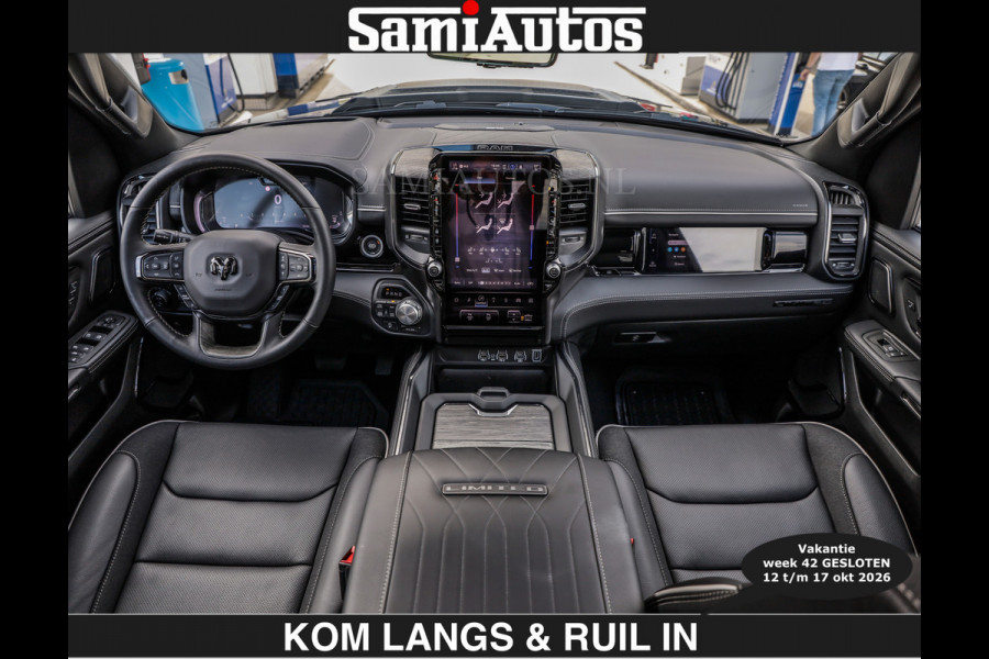 Dodge Ram Limited 540 PK | HUD | €84950,- excl | LUCHTVERING | MASSAGE | PASSAGIERSSCHERM | De Meest Luxe en Volle Pick-Up in zijn Klasse  Comfortabele Dubbele Cabine met Royale 5 Zitplaatsen | Voorraadnummer: 2370 - 5411 | De specialist in Amerikaanse pick‑ups in Nederland en Europa.