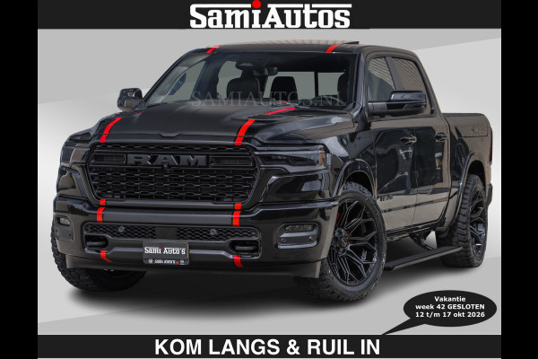 Dodge Ram LIMITED H.O 540PK | Massage + Full Option €84950,- excl | De Meest Luxe en Volle Pick-Up in zijn Klasse | Comfortabele Dubbele Cabine met Royale 5 Zitplaatsen | BPM vrij | Nu Leverbaar uit Voorraad | Voorraad Nr 2326 - 5169 | De specialist in Amerikaanse pick‑ups in Nederland en Europa.