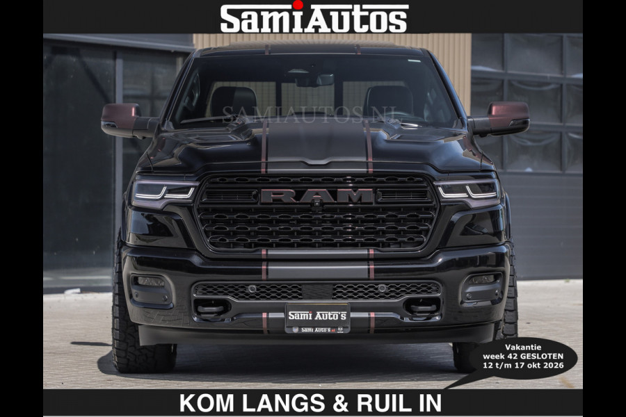 Dodge Ram Limited 540 PK | HUD | €84950,- excl | LUCHTVERING | MASSAGE | PASSAGIERSSCHERM | De Meest Luxe en Volle Pick-Up in zijn Klasse  Comfortabele Dubbele Cabine met Royale 5 Zitplaatsen | BPM vrij | Nu Leverbaar uit Voorraad | Voorraad Nr 2335 - 5153 | De specialist in Amerikaanse pick‑ups in Nederland en Europa.