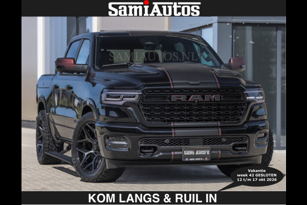 Dodge Ram Limited 540 PK | HUD | €84950,- excl | LUCHTVERING | MASSAGE | PASSAGIERSSCHERM | De Meest Luxe en Volle Pick-Up in zijn Klasse  Comfortabele Dubbele Cabine met Royale 5 Zitplaatsen | BPM vrij | Nu Leverbaar uit Voorraad | Voorraad Nr 2335 - 5153 | De specialist in Amerikaanse pick‑ups in Nederland en Europa.