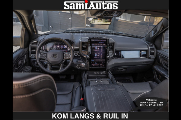 Dodge Ram Limited 540 PK | HUD | €84950,- excl | LUCHTVERING | MASSAGE | PASSAGIERSSCHERM | De Meest Luxe en Volle Pick-Up in zijn Klasse  Comfortabele Dubbele Cabine met Royale 5 Zitplaatsen | BPM vrij | Nu Leverbaar uit Voorraad | Voorraad Nr 2335 - 5153 | De specialist in Amerikaanse pick‑ups in Nederland en Europa.