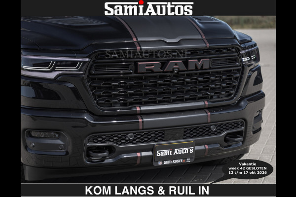 Dodge Ram Limited 540 PK | HUD | €84950,- excl | LUCHTVERING | MASSAGE | PASSAGIERSSCHERM | De Meest Luxe en Volle Pick-Up in zijn Klasse  Comfortabele Dubbele Cabine met Royale 5 Zitplaatsen | BPM vrij | Nu Leverbaar uit Voorraad | Voorraad Nr 2335 - 5153 | De specialist in Amerikaanse pick‑ups in Nederland en Europa.