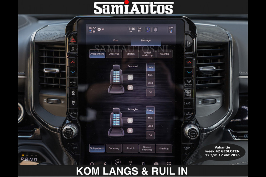 Dodge Ram Limited 540 PK | HUD | €84950,- excl | LUCHTVERING | MASSAGE | PASSAGIERSSCHERM | De Meest Luxe en Volle Pick-Up in zijn Klasse  Comfortabele Dubbele Cabine met Royale 5 Zitplaatsen | BPM vrij | Nu Leverbaar uit Voorraad | Voorraad Nr 2335 - 5153 | De specialist in Amerikaanse pick‑ups in Nederland en Europa.