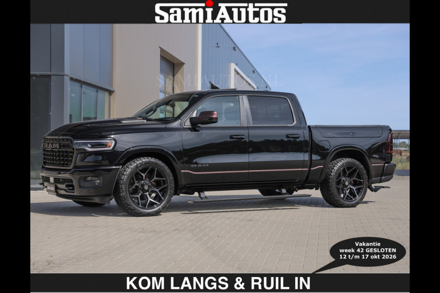 Dodge Ram Limited 540 PK | HUD | €84950,- excl | LUCHTVERING | MASSAGE | PASSAGIERSSCHERM | De Meest Luxe en Volle Pick-Up in zijn Klasse  Comfortabele Dubbele Cabine met Royale 5 Zitplaatsen | BPM vrij | Nu Leverbaar uit Voorraad | Voorraad Nr 2335 - 5153 | De specialist in Amerikaanse pick‑ups in Nederland en Europa.