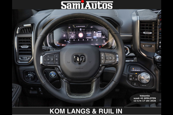 Dodge Ram Limited 540 PK | HUD | €84950,- excl | LUCHTVERING | MASSAGE | PASSAGIERSSCHERM | De Meest Luxe en Volle Pick-Up in zijn Klasse  Comfortabele Dubbele Cabine met Royale 5 Zitplaatsen | BPM vrij | Nu Leverbaar uit Voorraad | Voorraad Nr 2335 - 5153 | De specialist in Amerikaanse pick‑ups in Nederland en Europa.