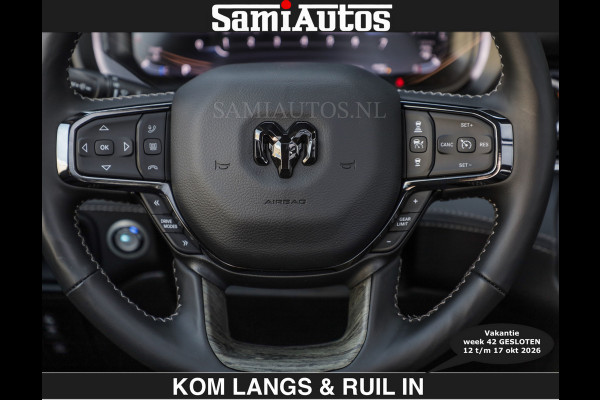 Dodge Ram Limited 540 PK | HUD | €84950,- excl | LUCHTVERING | MASSAGE | PASSAGIERSSCHERM | De Meest Luxe en Volle Pick-Up in zijn Klasse  Comfortabele Dubbele Cabine met Royale 5 Zitplaatsen | BPM vrij | Nu Leverbaar uit Voorraad | Voorraad Nr 2335 - 5153 | De specialist in Amerikaanse pick‑ups in Nederland en Europa.