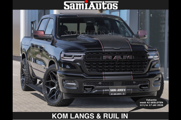 Dodge Ram Limited 540 PK | HUD | €84950,- excl | LUCHTVERING | MASSAGE | PASSAGIERSSCHERM | De Meest Luxe en Volle Pick-Up in zijn Klasse  Comfortabele Dubbele Cabine met Royale 5 Zitplaatsen | BPM vrij | Nu Leverbaar uit Voorraad | Voorraad Nr 2335 - 5153 | De specialist in Amerikaanse pick‑ups in Nederland en Europa.