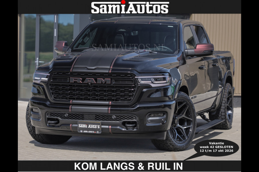 Dodge Ram Limited 540 PK | HUD | €84950,- excl | LUCHTVERING | MASSAGE | PASSAGIERSSCHERM | De Meest Luxe en Volle Pick-Up in zijn Klasse  Comfortabele Dubbele Cabine met Royale 5 Zitplaatsen | BPM vrij | Nu Leverbaar uit Voorraad | Voorraad Nr 2335 - 5153 | De specialist in Amerikaanse pick‑ups in Nederland en Europa.