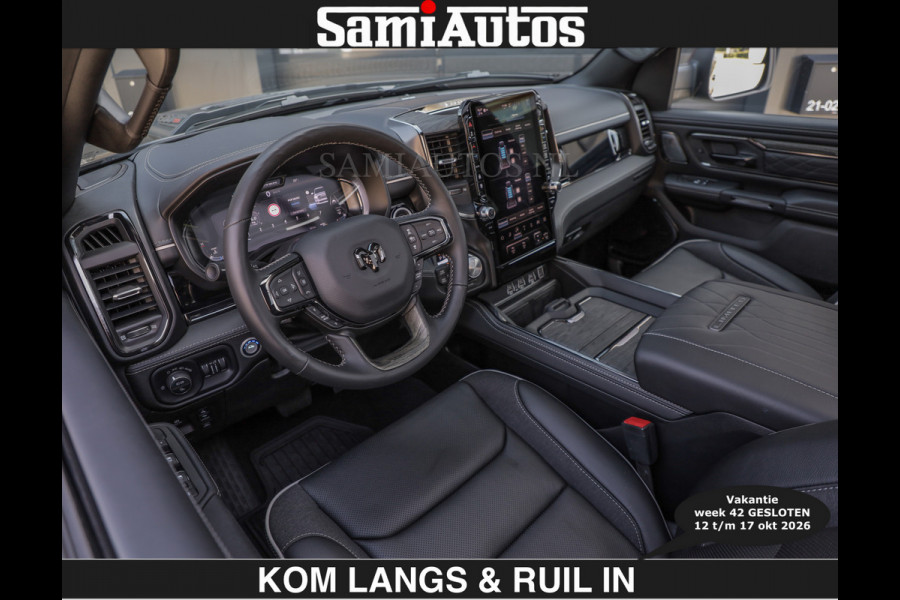 Dodge Ram Limited 540 PK | HUD | €84950,- excl | LUCHTVERING | MASSAGE | PASSAGIERSSCHERM | De Meest Luxe en Volle Pick-Up in zijn Klasse  Comfortabele Dubbele Cabine met Royale 5 Zitplaatsen | BPM vrij | Nu Leverbaar uit Voorraad | Voorraad Nr 2335 - 5153 | De specialist in Amerikaanse pick‑ups in Nederland en Europa.