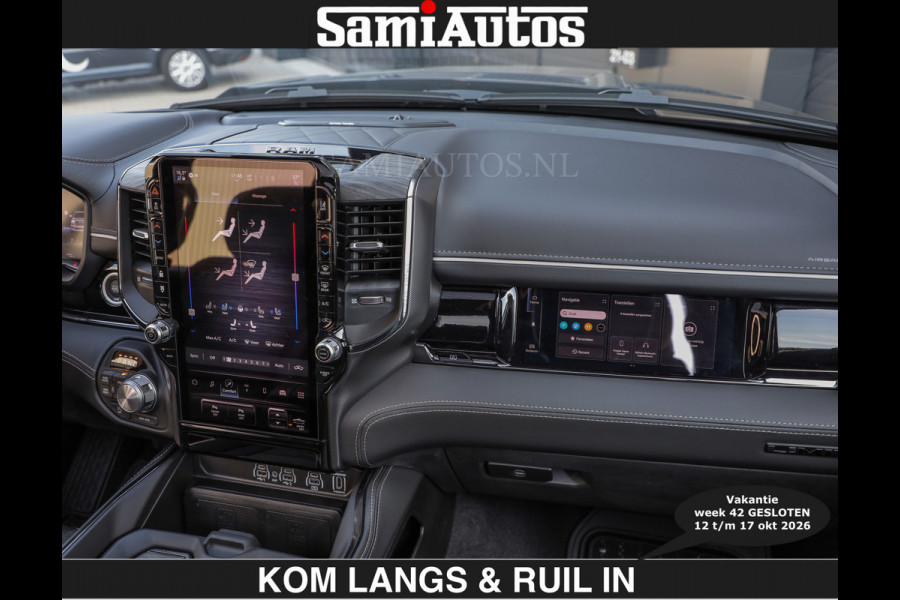 Dodge Ram Limited 540 PK | HUD | €84950,- excl | LUCHTVERING | MASSAGE | PASSAGIERSSCHERM | De Meest Luxe en Volle Pick-Up in zijn Klasse  Comfortabele Dubbele Cabine met Royale 5 Zitplaatsen | BPM vrij | Nu Leverbaar uit Voorraad | Voorraad Nr 2335 - 5153 | De specialist in Amerikaanse pick‑ups in Nederland en Europa.