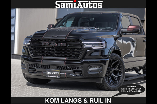 Dodge Ram Limited 540 PK | HUD | €84950,- excl | LUCHTVERING | MASSAGE | PASSAGIERSSCHERM | De Meest Luxe en Volle Pick-Up in zijn Klasse  Comfortabele Dubbele Cabine met Royale 5 Zitplaatsen | BPM vrij | Nu Leverbaar uit Voorraad | Voorraad Nr 2335 - 5153 | De specialist in Amerikaanse pick‑ups in Nederland en Europa.