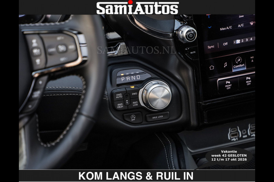 Dodge Ram Limited 540 PK | HUD | €84950,- excl | LUCHTVERING | MASSAGE | PASSAGIERSSCHERM | De Meest Luxe en Volle Pick-Up in zijn Klasse  Comfortabele Dubbele Cabine met Royale 5 Zitplaatsen | BPM vrij | Nu Leverbaar uit Voorraad | Voorraad Nr 2335 - 5153 | De specialist in Amerikaanse pick‑ups in Nederland en Europa.