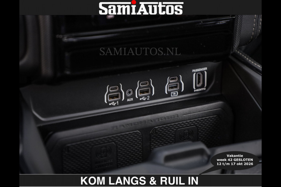 Dodge Ram Limited 540 PK | HUD | €84950,- excl | LUCHTVERING | MASSAGE | PASSAGIERSSCHERM | De Meest Luxe en Volle Pick-Up in zijn Klasse  Comfortabele Dubbele Cabine met Royale 5 Zitplaatsen | BPM vrij | Nu Leverbaar uit Voorraad | Voorraad Nr 2335 - 5153 | De specialist in Amerikaanse pick‑ups in Nederland en Europa.
