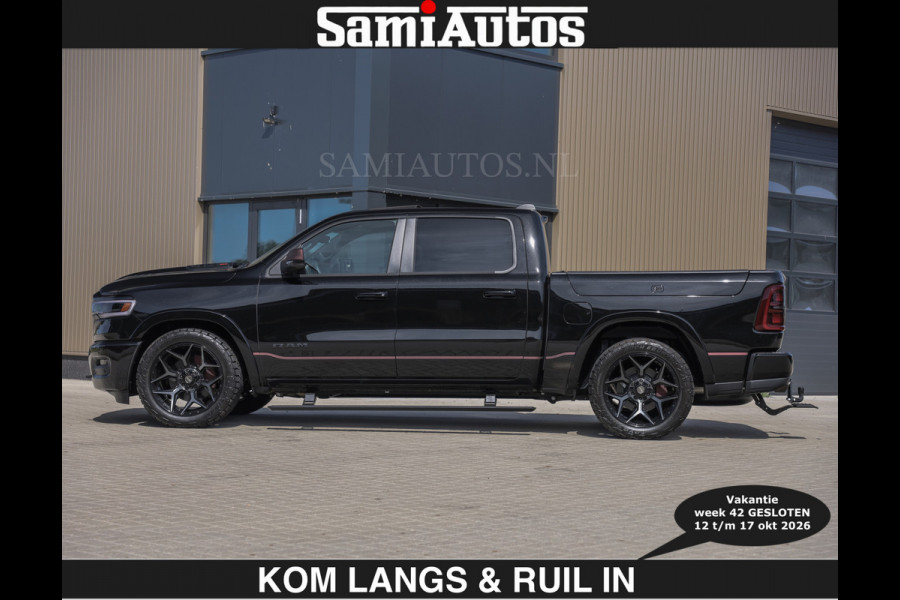 Dodge Ram Limited 540 PK | HUD | €84950,- excl | LUCHTVERING | MASSAGE | PASSAGIERSSCHERM | De Meest Luxe en Volle Pick-Up in zijn Klasse  Comfortabele Dubbele Cabine met Royale 5 Zitplaatsen | BPM vrij | Nu Leverbaar uit Voorraad | Voorraad Nr 2335 - 5153 | De specialist in Amerikaanse pick‑ups in Nederland en Europa.