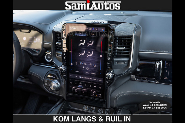 Dodge Ram Limited 540 PK | HUD | €84950,- excl | LUCHTVERING | MASSAGE | PASSAGIERSSCHERM | De Meest Luxe en Volle Pick-Up in zijn Klasse  Comfortabele Dubbele Cabine met Royale 5 Zitplaatsen | BPM vrij | Nu Leverbaar uit Voorraad | Voorraad Nr 2335 - 5153 | De specialist in Amerikaanse pick‑ups in Nederland en Europa.