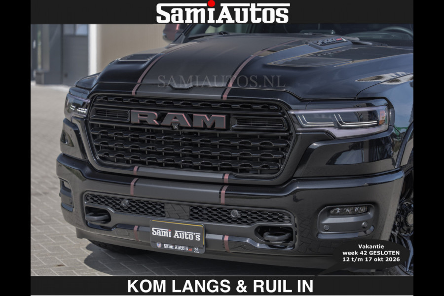 Dodge Ram Limited 540 PK | HUD | €84950,- excl | LUCHTVERING | MASSAGE | PASSAGIERSSCHERM | De Meest Luxe en Volle Pick-Up in zijn Klasse  Comfortabele Dubbele Cabine met Royale 5 Zitplaatsen | BPM vrij | Nu Leverbaar uit Voorraad | Voorraad Nr 2335 - 5153 | De specialist in Amerikaanse pick‑ups in Nederland en Europa.