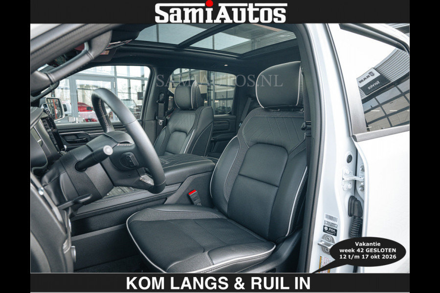 Dodge Ram Limited 540 PK €84950,- excl | De Meest Luxe en Volle Pick-Up in zijn Klasse | Massage + Full Option | Comfortabele Dubbele Cabine met Royale 5 Zitplaatsen | BPM vrij | Nu Leverbaar uit Voorraad | Voorraad Nr 2351 - 7478 | De specialist in Amerikaanse pick‑ups in Nederland en Europa.