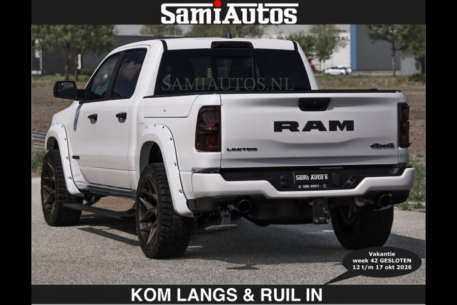 Dodge Ram Limited 540 PK €84950,- excl | De Meest Luxe en Volle Pick-Up in zijn Klasse | Massage + Full Option | Comfortabele Dubbele Cabine met Royale 5 Zitplaatsen | BPM vrij | Nu Leverbaar uit Voorraad | Voorraad Nr 2351 - 7478 | De specialist in Amerikaanse pick‑ups in Nederland en Europa.