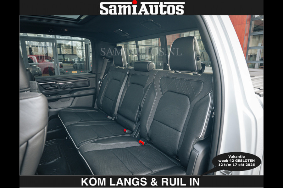 Dodge Ram Limited 540 PK €84950,- excl | De Meest Luxe en Volle Pick-Up in zijn Klasse | Massage + Full Option | Comfortabele Dubbele Cabine met Royale 5 Zitplaatsen | BPM vrij | Nu Leverbaar uit Voorraad | Voorraad Nr 2351 - 7478 | De specialist in Amerikaanse pick‑ups in Nederland en Europa.