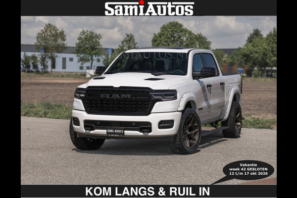 Dodge Ram Limited 540 PK €84950,- excl | De Meest Luxe en Volle Pick-Up in zijn Klasse | Massage + Full Option | Comfortabele Dubbele Cabine met Royale 5 Zitplaatsen | BPM vrij | Nu Leverbaar uit Voorraad | Voorraad Nr 2351 - 7478 | De specialist in Amerikaanse pick‑ups in Nederland en Europa.