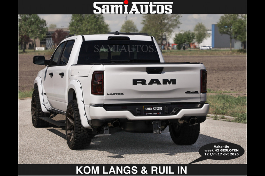 Dodge Ram Limited 540 PK €84950,- excl | De Meest Luxe en Volle Pick-Up in zijn Klasse | Massage + Full Option | Comfortabele Dubbele Cabine met Royale 5 Zitplaatsen | BPM vrij | Nu Leverbaar uit Voorraad | Voorraad Nr 2351 - 7478 | De specialist in Amerikaanse pick‑ups in Nederland en Europa.