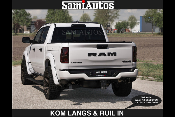 Dodge Ram Limited 540 PK €84950,- excl | De Meest Luxe en Volle Pick-Up in zijn Klasse | Massage + Full Option | Comfortabele Dubbele Cabine met Royale 5 Zitplaatsen | BPM vrij | Nu Leverbaar uit Voorraad | Voorraad Nr 2351 - 7478 | De specialist in Amerikaanse pick‑ups in Nederland en Europa.