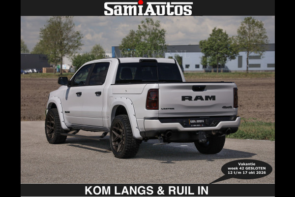 Dodge Ram Limited 540 PK €84950,- excl | De Meest Luxe en Volle Pick-Up in zijn Klasse | Massage + Full Option | Comfortabele Dubbele Cabine met Royale 5 Zitplaatsen | BPM vrij | Nu Leverbaar uit Voorraad | Voorraad Nr 2351 - 7478 | De specialist in Amerikaanse pick‑ups in Nederland en Europa.
