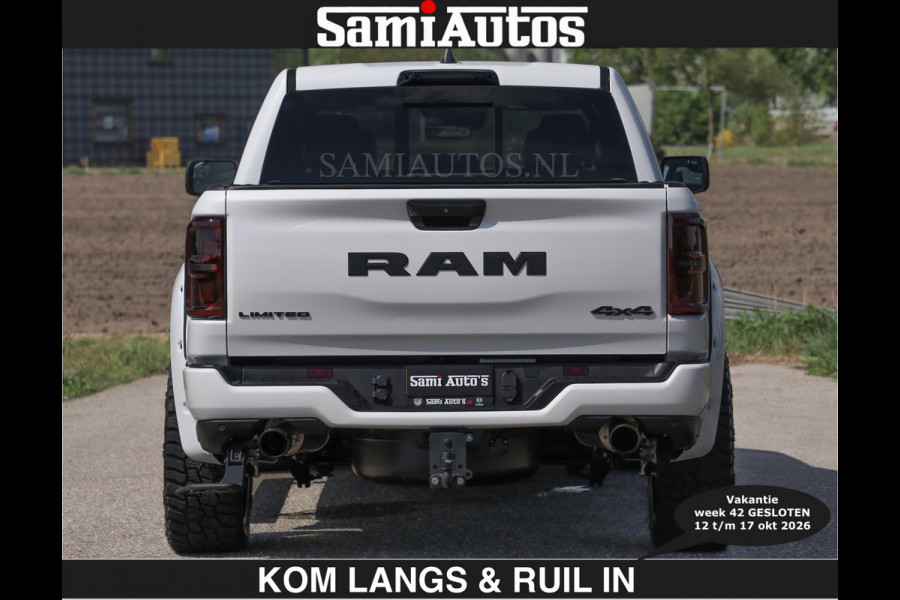 Dodge Ram Limited 540 PK €84950,- excl | De Meest Luxe en Volle Pick-Up in zijn Klasse | Massage + Full Option | Comfortabele Dubbele Cabine met Royale 5 Zitplaatsen | BPM vrij | Nu Leverbaar uit Voorraad | Voorraad Nr 2351 - 7478 | De specialist in Amerikaanse pick‑ups in Nederland en Europa.