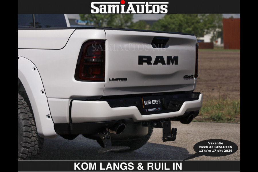 Dodge Ram Limited 540 PK €84950,- excl | De Meest Luxe en Volle Pick-Up in zijn Klasse | Massage + Full Option | Comfortabele Dubbele Cabine met Royale 5 Zitplaatsen | BPM vrij | Nu Leverbaar uit Voorraad | Voorraad Nr 2351 - 7478 | De specialist in Amerikaanse pick‑ups in Nederland en Europa.