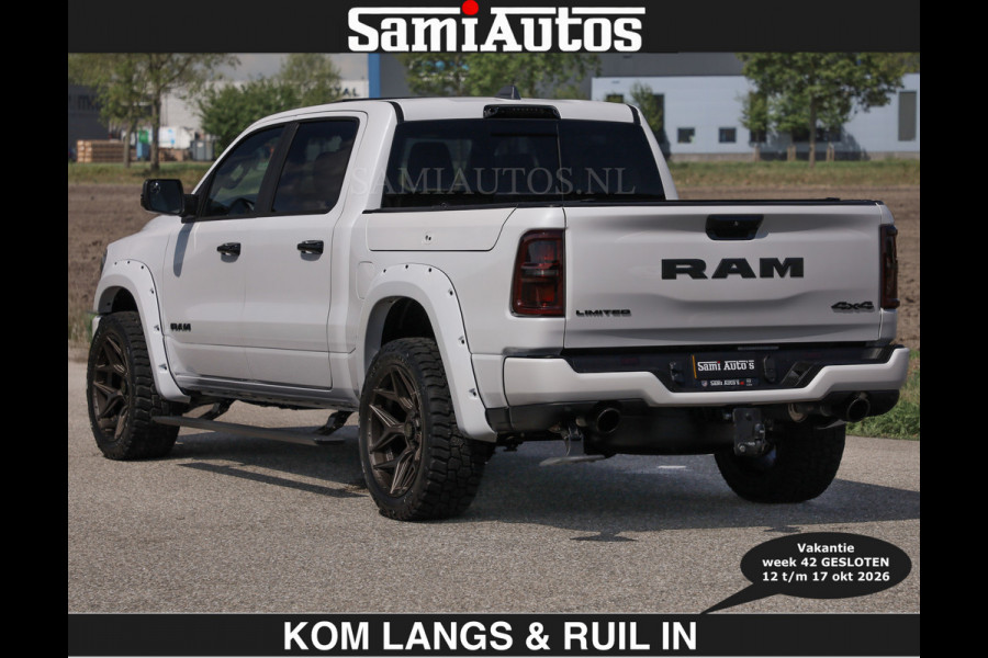 Dodge Ram Limited 540 PK €84950,- excl | De Meest Luxe en Volle Pick-Up in zijn Klasse | Massage + Full Option | Comfortabele Dubbele Cabine met Royale 5 Zitplaatsen | BPM vrij | Nu Leverbaar uit Voorraad | Voorraad Nr 2351 - 7478 | De specialist in Amerikaanse pick‑ups in Nederland en Europa.