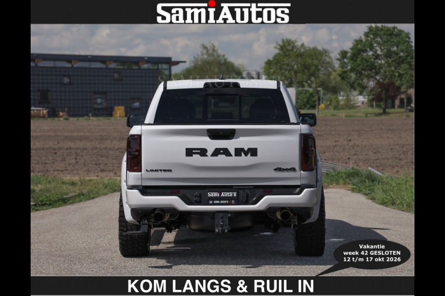 Dodge Ram Limited 540 PK €84950,- excl | De Meest Luxe en Volle Pick-Up in zijn Klasse | Massage + Full Option | Comfortabele Dubbele Cabine met Royale 5 Zitplaatsen | BPM vrij | Nu Leverbaar uit Voorraad | Voorraad Nr 2351 - 7478 | De specialist in Amerikaanse pick‑ups in Nederland en Europa.