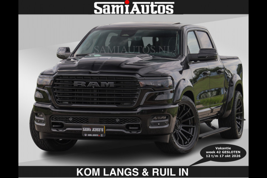 Dodge Ram BOM VOL | Night Premium | €79950,- excl | Full Option | De Meest Luxe Pick-Up in zijn Klasse | Comfortabele Dubbele Cabine met Royale 5 Zitplaatsen | BPM vrij | Nu Leverbaar uit Voorraad | Voorraad Nr 2287 - 3384 | De specialist in Amerikaanse pick‑ups in Nederland en Europa.