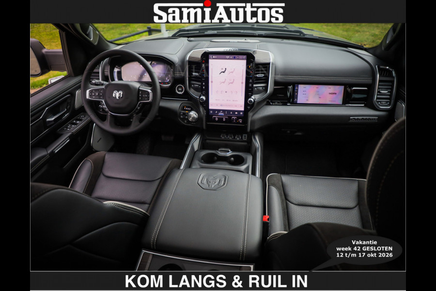 Dodge Ram BOM VOL | Night Premium | €79950,- excl | Full Option | De Meest Luxe Pick-Up in zijn Klasse | Comfortabele Dubbele Cabine met Royale 5 Zitplaatsen | BPM vrij | Nu Leverbaar uit Voorraad | Voorraad Nr 2287 - 3384 | De specialist in Amerikaanse pick‑ups in Nederland en Europa.