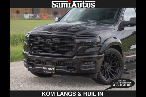 Dodge Ram BOM VOL | Night Premium | €79950,- excl | Full Option | De Meest Luxe Pick-Up in zijn Klasse | Comfortabele Dubbele Cabine met Royale 5 Zitplaatsen | BPM vrij | Nu Leverbaar uit Voorraad | Voorraad Nr 2287 - 3384 | De specialist in Amerikaanse pick‑ups in Nederland en Europa.