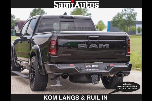 Dodge Ram BOM VOL | Night Premium | €79950,- excl | Full Option | De Meest Luxe Pick-Up in zijn Klasse | Comfortabele Dubbele Cabine met Royale 5 Zitplaatsen | BPM vrij | Nu Leverbaar uit Voorraad | Voorraad Nr 2287 - 3384 | De specialist in Amerikaanse pick‑ups in Nederland en Europa.
