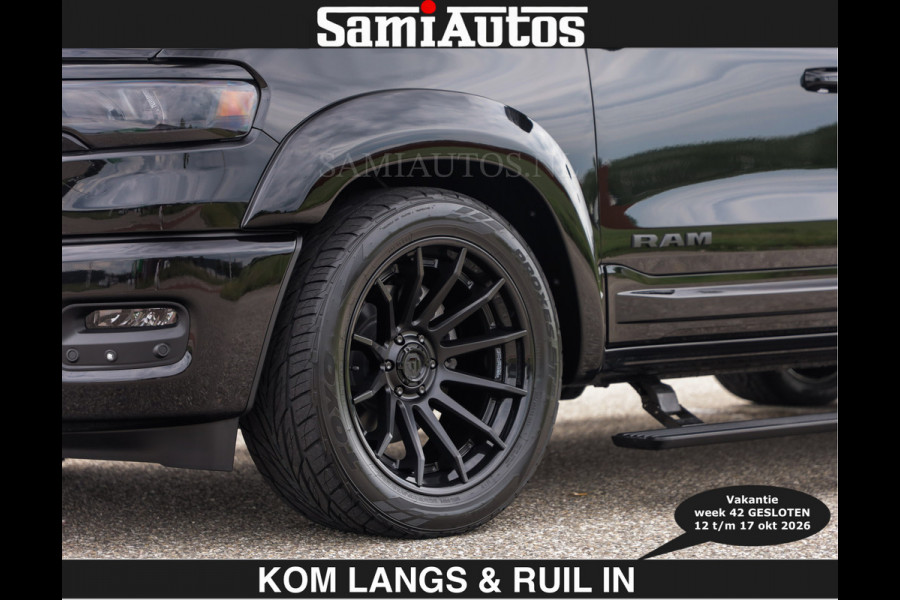 Dodge Ram BOM VOL | Night Premium | €79950,- excl | Full Option | De Meest Luxe Pick-Up in zijn Klasse | Comfortabele Dubbele Cabine met Royale 5 Zitplaatsen | BPM vrij | Nu Leverbaar uit Voorraad | Voorraad Nr 2287 - 3384 | De specialist in Amerikaanse pick‑ups in Nederland en Europa.