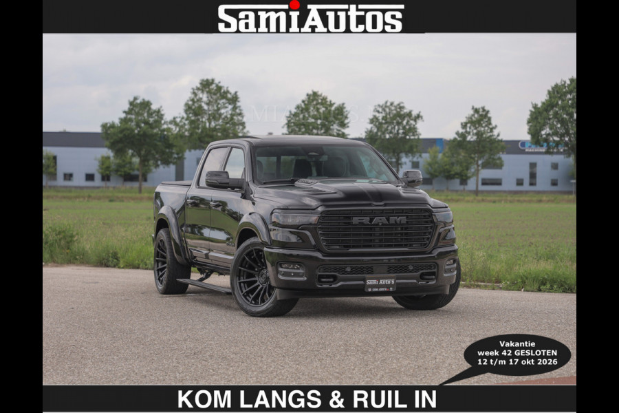 Dodge Ram BOM VOL | Night Premium | €79950,- excl | Full Option | De Meest Luxe Pick-Up in zijn Klasse | Comfortabele Dubbele Cabine met Royale 5 Zitplaatsen | BPM vrij | Nu Leverbaar uit Voorraad | Voorraad Nr 2287 - 3384 | De specialist in Amerikaanse pick‑ups in Nederland en Europa.