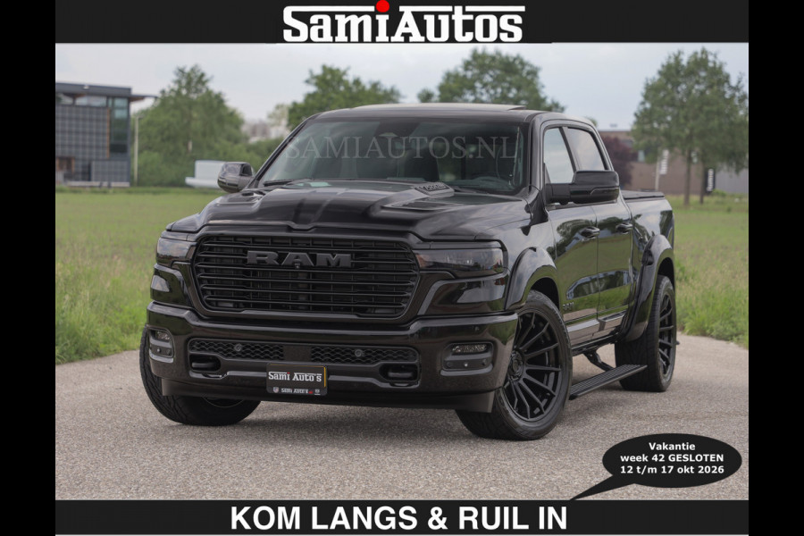Dodge Ram BOM VOL | Night Premium | €79950,- excl | Full Option | De Meest Luxe Pick-Up in zijn Klasse | Comfortabele Dubbele Cabine met Royale 5 Zitplaatsen | BPM vrij | Nu Leverbaar uit Voorraad | Voorraad Nr 2287 - 3384 | De specialist in Amerikaanse pick‑ups in Nederland en Europa.