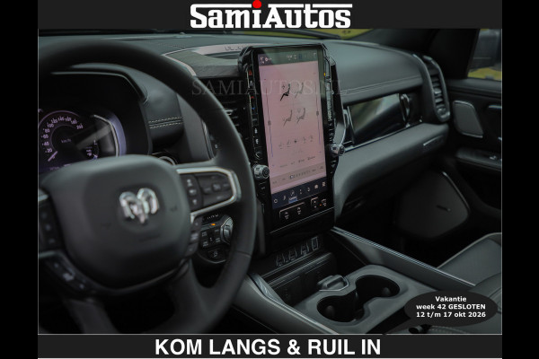Dodge Ram BOM VOL | Night Premium | €79950,- excl | Full Option | De Meest Luxe Pick-Up in zijn Klasse | Comfortabele Dubbele Cabine met Royale 5 Zitplaatsen | BPM vrij | Nu Leverbaar uit Voorraad | Voorraad Nr 2287 - 3384 | De specialist in Amerikaanse pick‑ups in Nederland en Europa.