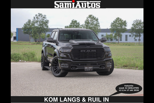 Dodge Ram BOM VOL | Night Premium | €79950,- excl | Full Option | De Meest Luxe Pick-Up in zijn Klasse | Comfortabele Dubbele Cabine met Royale 5 Zitplaatsen | BPM vrij | Nu Leverbaar uit Voorraad | Voorraad Nr 2287 - 3384 | De specialist in Amerikaanse pick‑ups in Nederland en Europa.