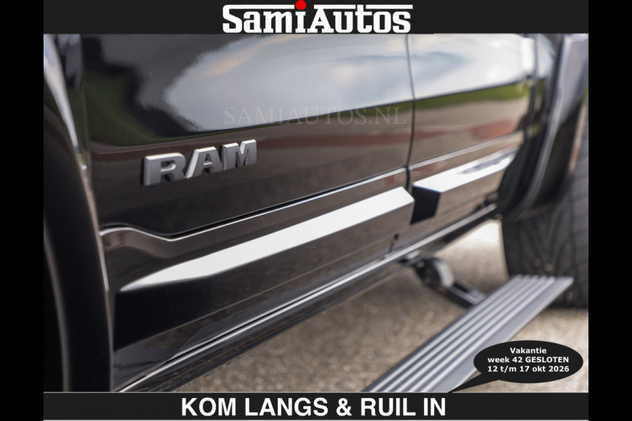 Dodge Ram BOM VOL | Night Premium | €79950,- excl | Full Option | De Meest Luxe Pick-Up in zijn Klasse | Comfortabele Dubbele Cabine met Royale 5 Zitplaatsen | BPM vrij | Nu Leverbaar uit Voorraad | Voorraad Nr 2287 - 3384 | De specialist in Amerikaanse pick‑ups in Nederland en Europa.